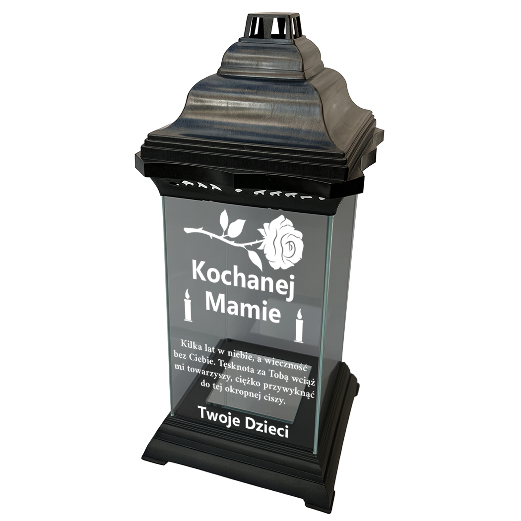 mama2 Szklany znicz pamiątkowy dla Mamy z dowolnym podpisem - obrazek 1